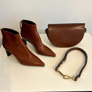 Mango Brown Ankle Boots